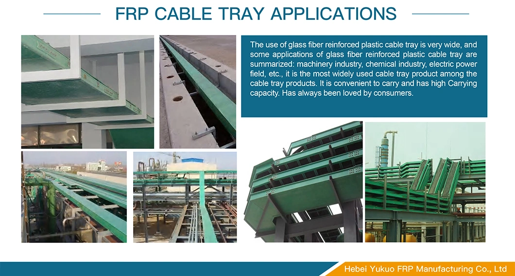 Flame Retardant GRP/FRP Cable Tray GRP Cable Ladder