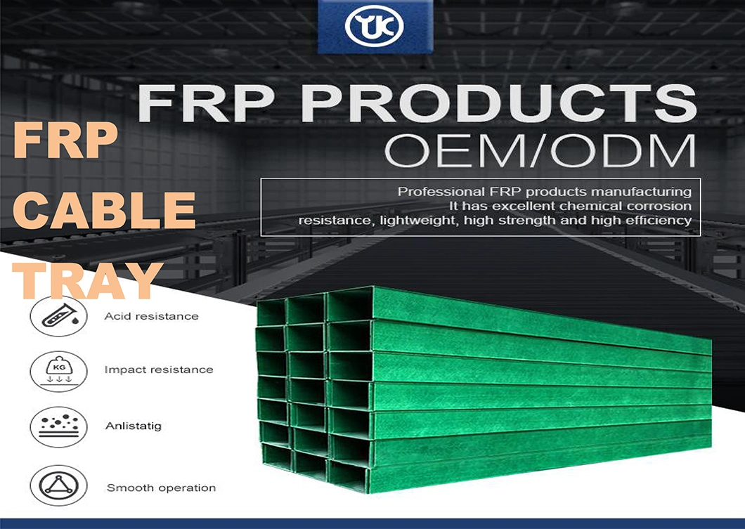Flame Retardant GRP/FRP Cable Tray GRP Cable Ladder