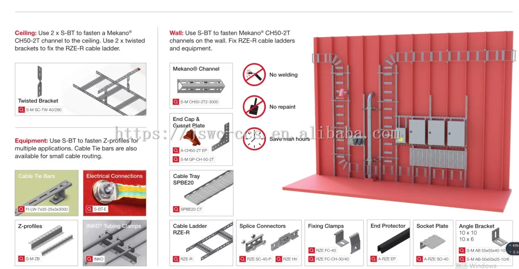Aluminum Steel Ladder Cable Tray