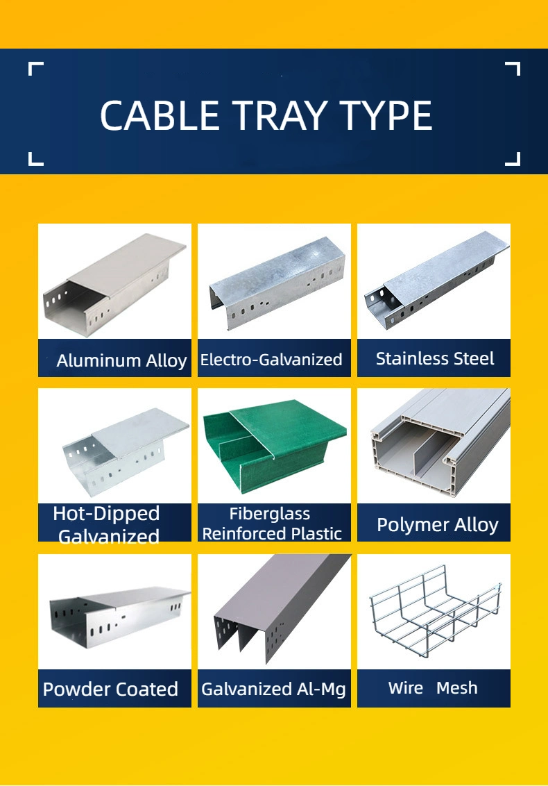 Electrostatic Coating Powder Coated Ladder Cable Tray