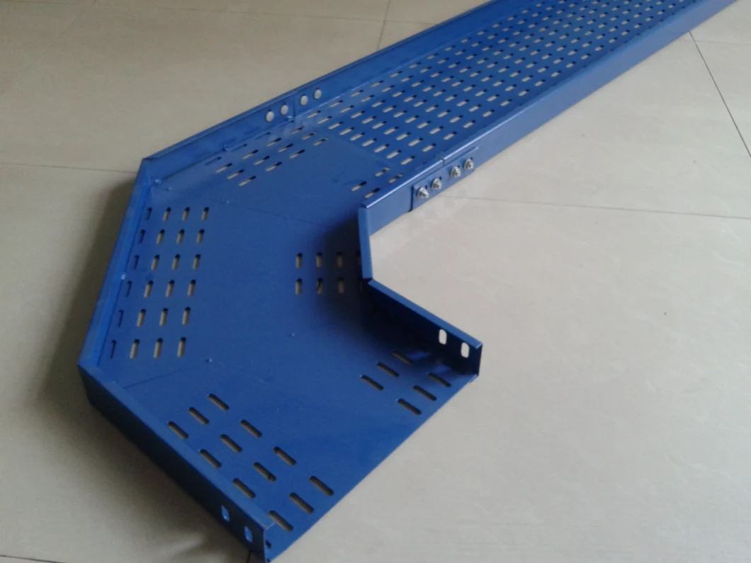 Galvanized Cable Tray Blue Powder Coated Cable Connector Cable Tray Accessories