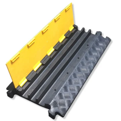 Heavy Duty 3 Channel Rubber Speed Bump Cable Protector Tray Outdoor